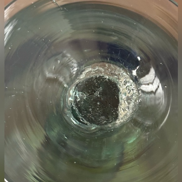 16Oz Hand Blown Margarita Glasses Blue Green Swirls Set of 2 Made in Mexico - Picture 13 of 13